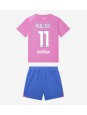 AC Milan Christian Pulisic #11 Alternativní dres pro děti 2023-24 Krátký Rukáv (+ trenýrky)